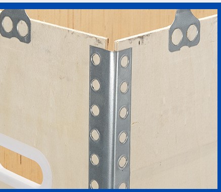 Detachable wooden box with buckle steel strap 4