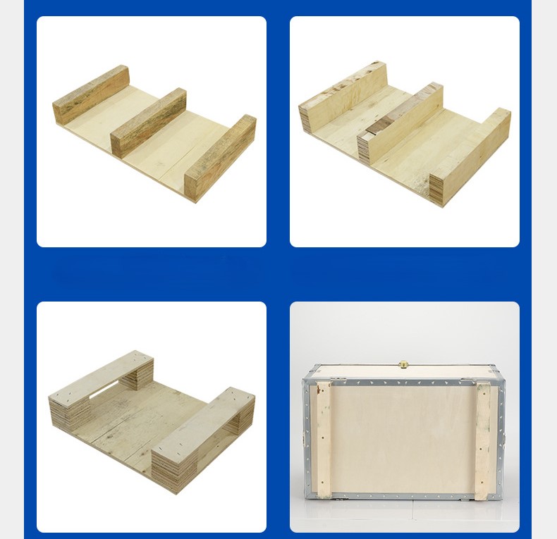 Detachable wooden box with buckle steel strap 4