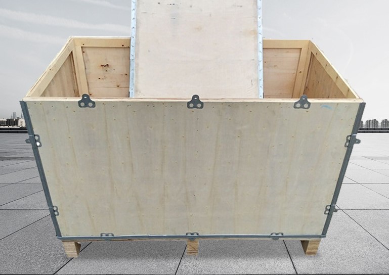 Detachable and foldable portable logistics wooden box 45