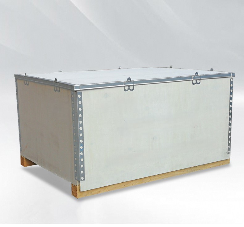 Disassembly of steel-banded plywood crates 39