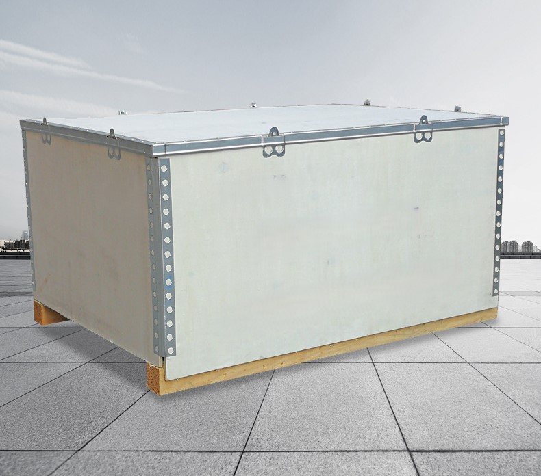 Disassembly of steel-banded plywood crates 39