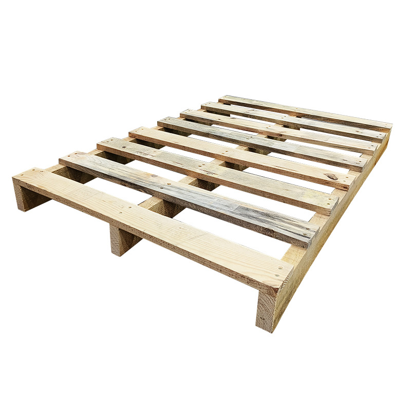 Solid wood pallet stack pallet with two sides fork entry 27