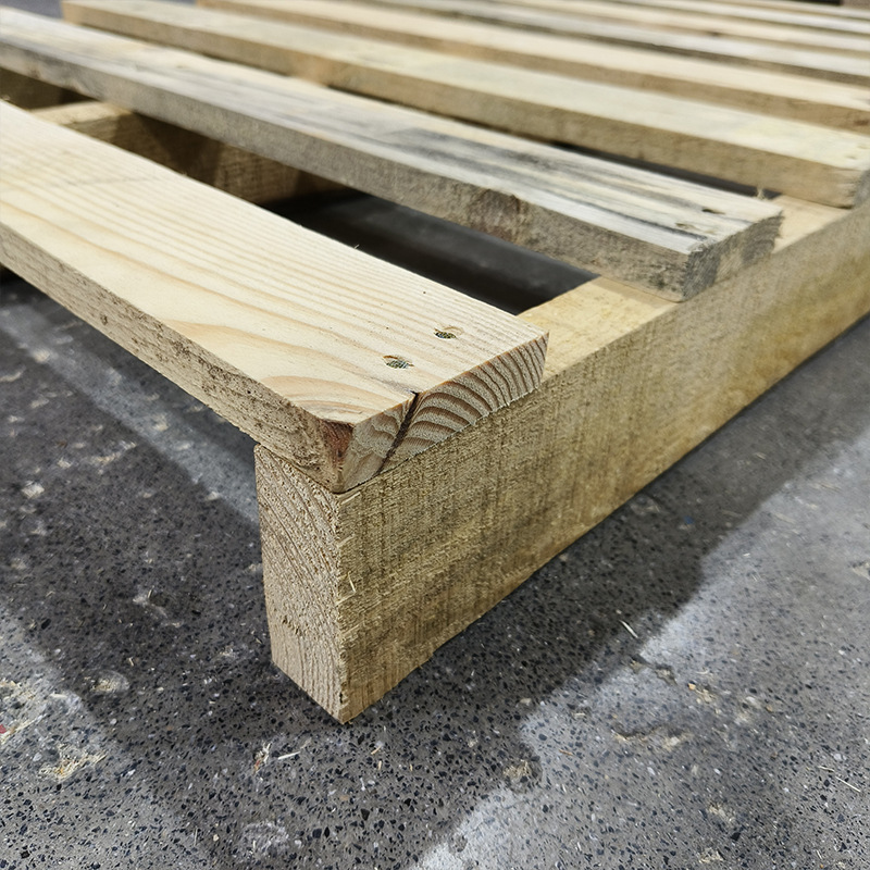 Solid wood pallet stack pallet with two sides fork entry 27