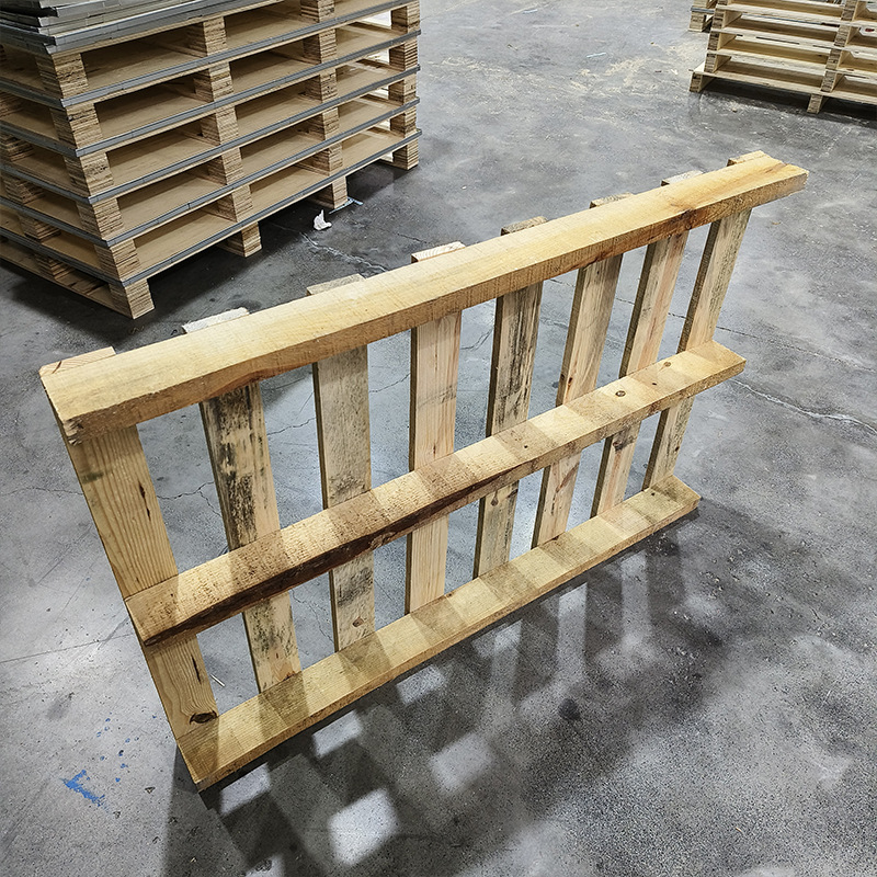 Solid wood pallet stack pallet with two sides fork entry 27