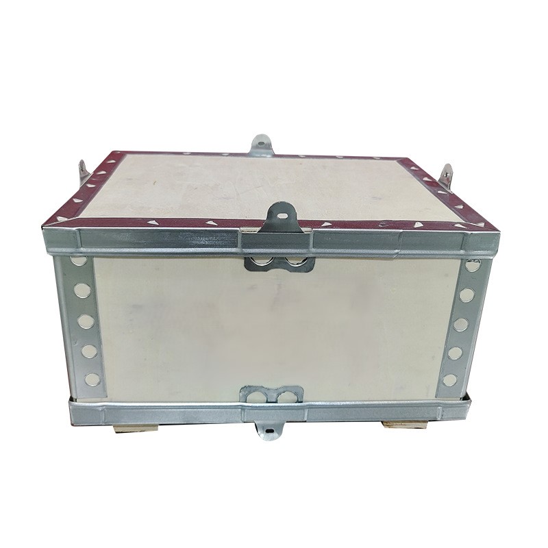 Plywood assembled steel strap wooden box 59