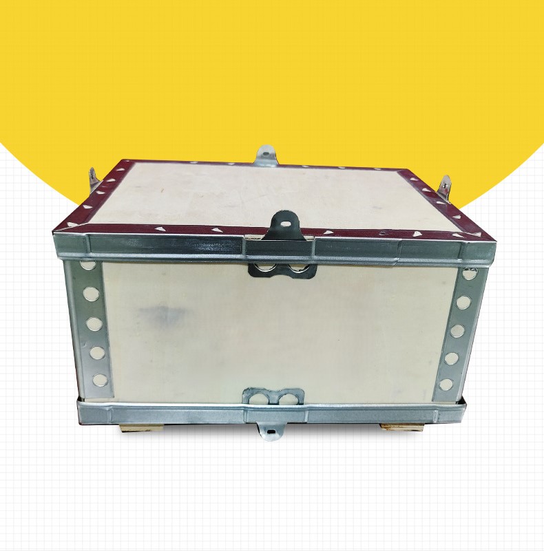 Plywood assembled steel strap wooden box 59